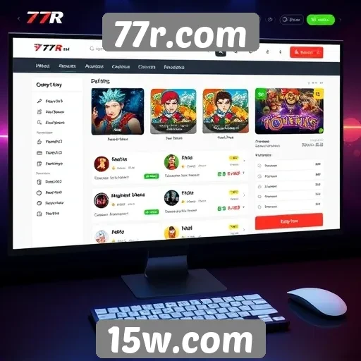 Interface intuitiva do site 77r.com atrai jogadores